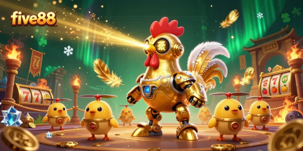 Engage in thrilling gameplay with five88 through vibrant slot reels and energetic casino elements!