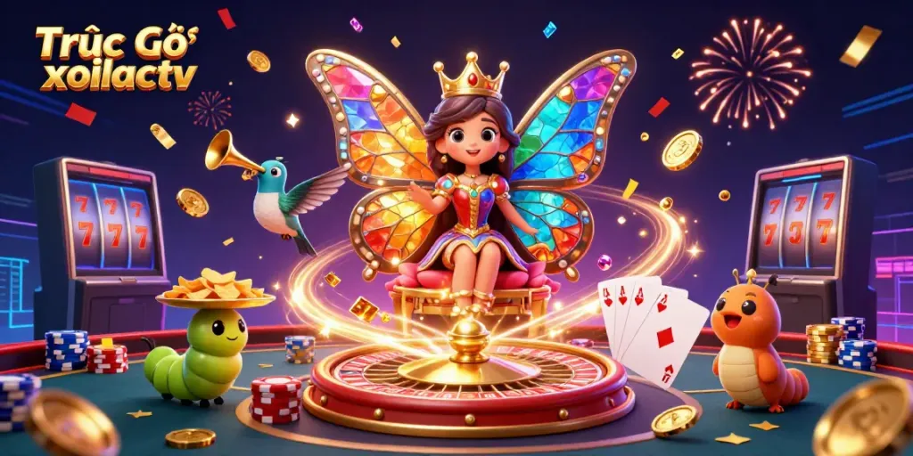 Experience the thrill of sports betting with Trực Tiếp xoilactv in this vibrant, dynamic scene.