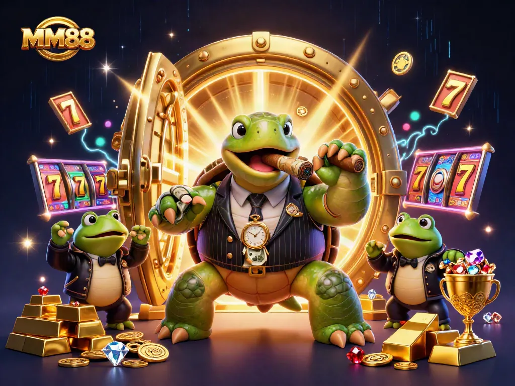 Engage with MM88 in a thrilling 3D casino adventure with vibrant characters and dynamic gems.