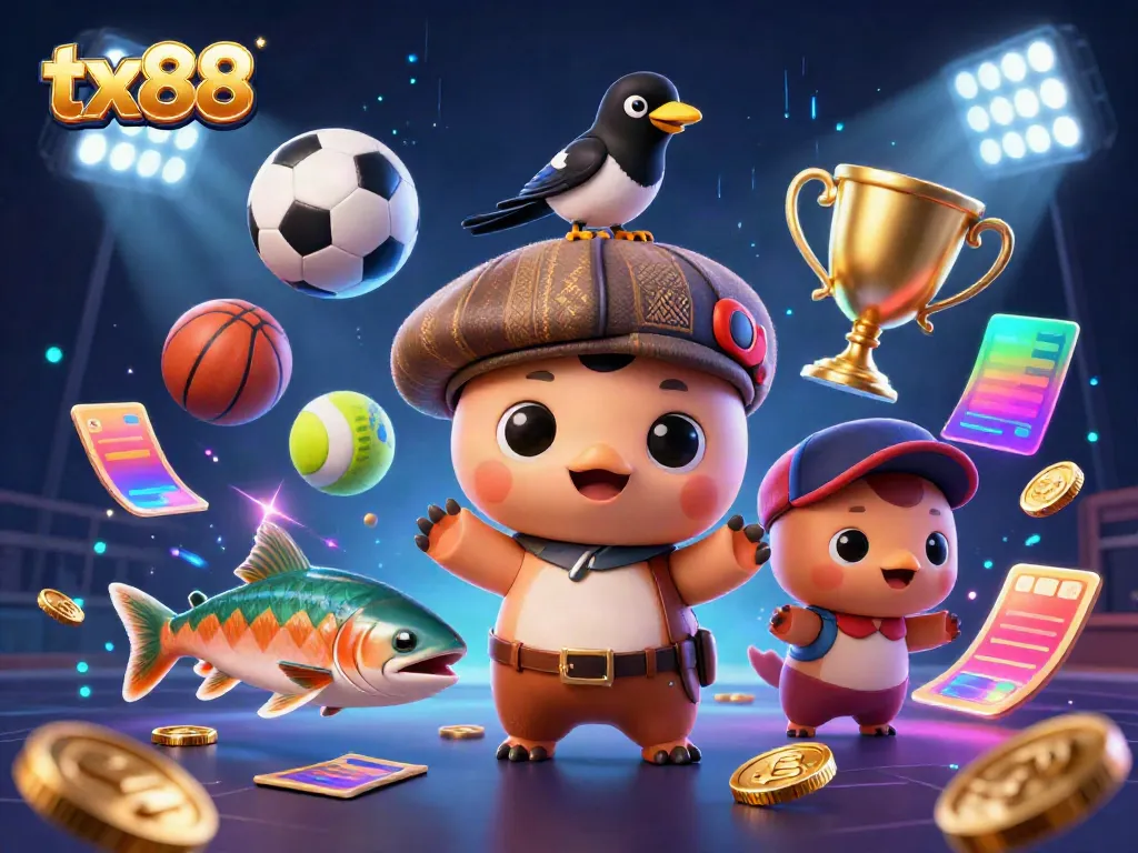Engage in exhilarating action with tx88's dynamic casino games, featuring a whimsical racing scene.