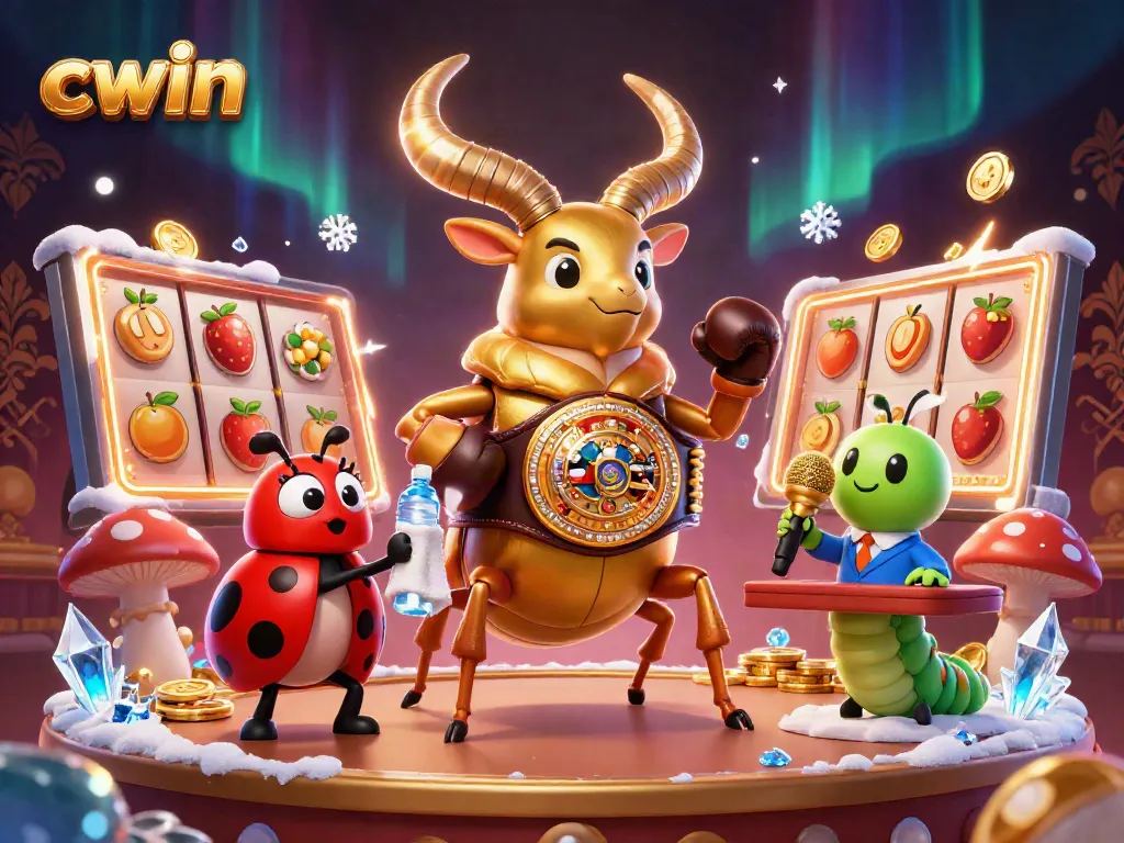 Play engaging slots at CWIN with a dynamic scene of a boxing stag beetle and Ladybug supporting characters.