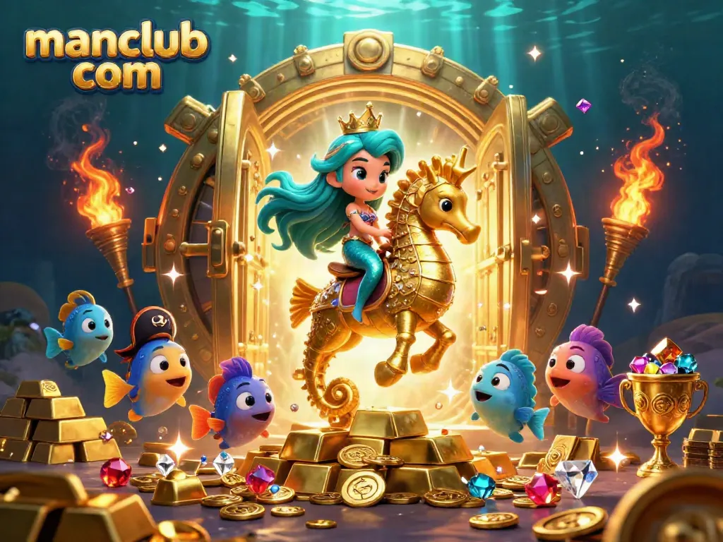 Experience thrilling wins at manclub com with vibrant casino adventure featuring a mermaid and treasure