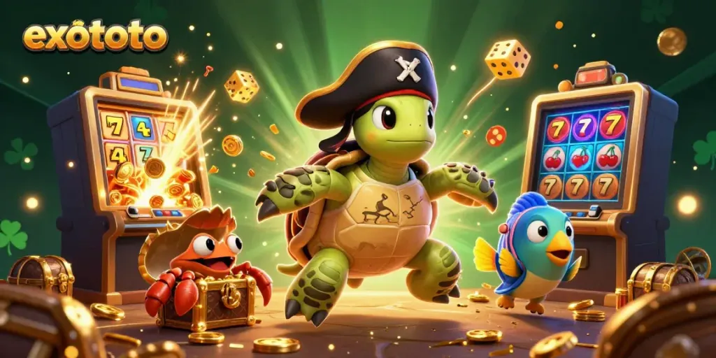 Permainan slot gacor di exototo dengan karakter laut menarik dan harta karun yang menanti.