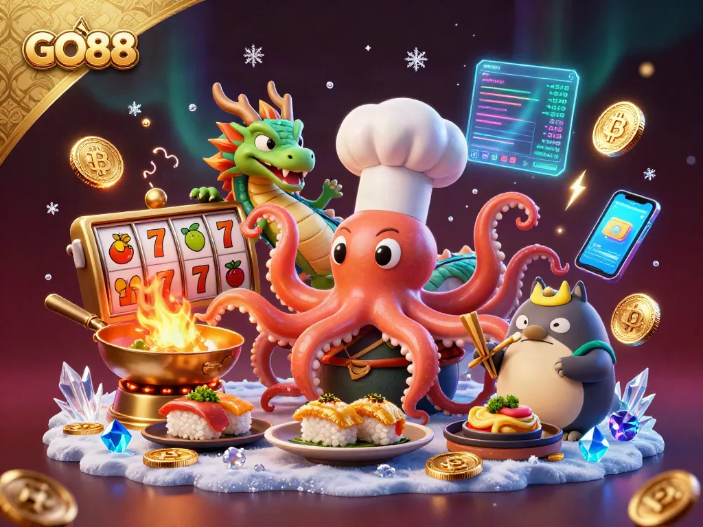 Embark on an exciting GO88 casino adventure with vibrant characters and dynamic gaming elements.