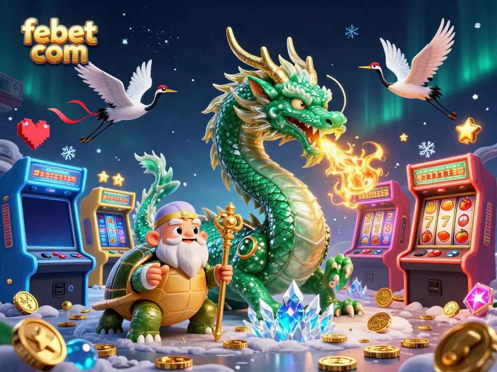 Engage in thrilling gameplay with febet com's vibrant casino adventure featuring a jade dragon.