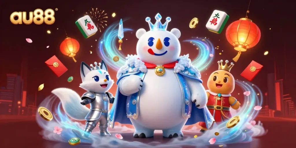 Experience the thrill of gameplay with au88 as the ice king polar bear reigns over mystical casino elements.