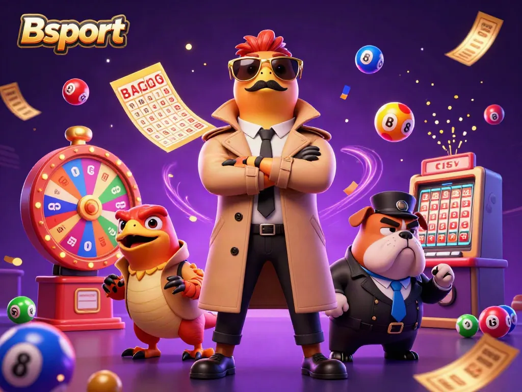 Experience Bsport in a vibrant casino scene with animated raptors and dynamic game elements.