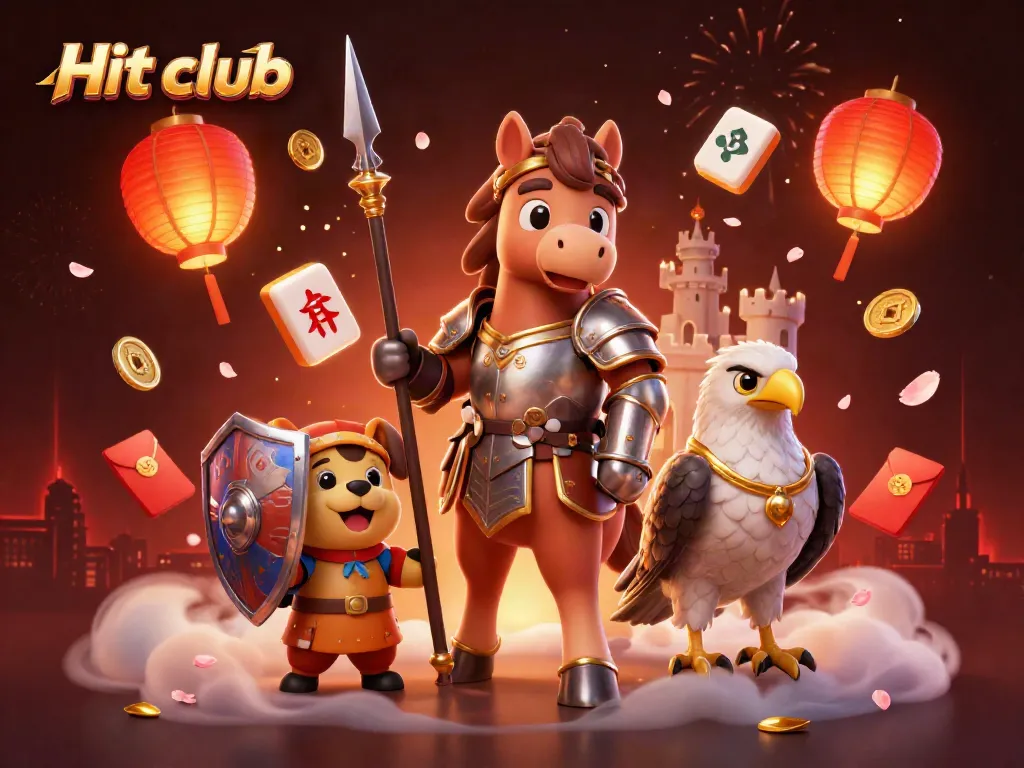Experience thrilling wins at Hit club, featuring elaborate 3D casino elements and animated characters.