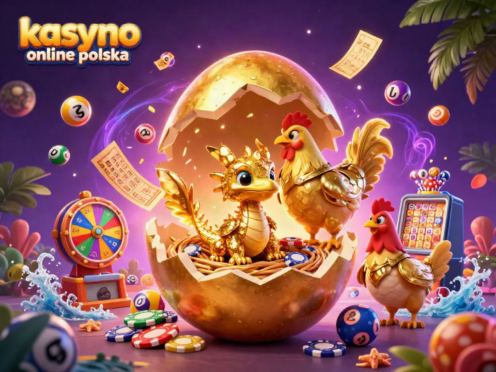 Engage in the exciting world of kasyno online polska with a dazzling golden dragon emerging from a nest of poker chips.