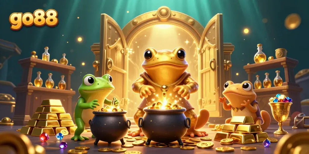 Experience thrilling gameplay at go88 with golden treasures and magical gambling characters.