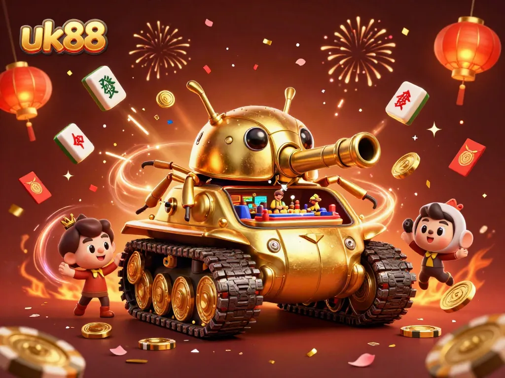 Experience the excitement of uk88 with a vibrant 3D casino tank, mini games, and festive elements.