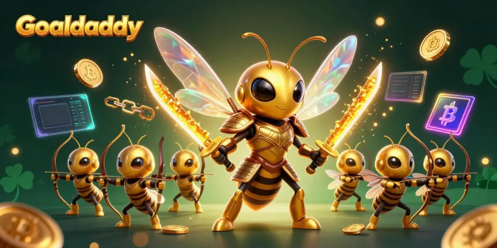 Experience Goaldaddy's thrilling live betting action with vibrant 3D illustration elements.