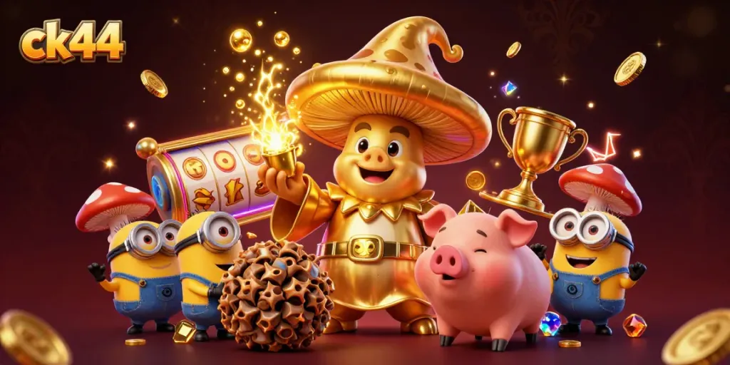 Experience winning thrills at ck44 with a golden wizard, spinning slot elements, and treasure-filled adventure.