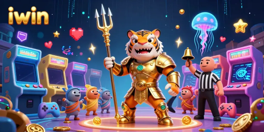 Immerse in the iwin underwater casino, where vibrant characters and arcade elements create thrilling gaming excitement.