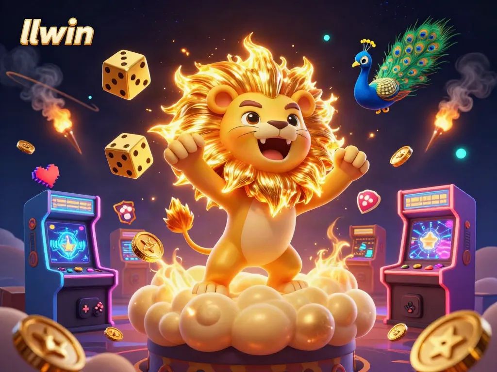 Experience thrilling wins at llwin with this vibrant, detailed casino illustration featuring dynamic game elements.