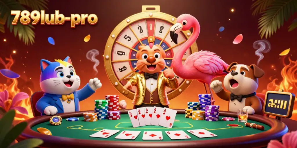 Experience the excitement of gambling at 789lub-pro with a vibrant prize wheel and winning atmosphere.