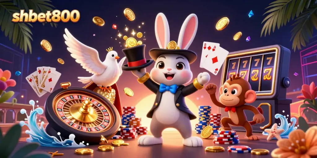 Experience the thrill of shbet800 with 3D characters and casino elements galore!