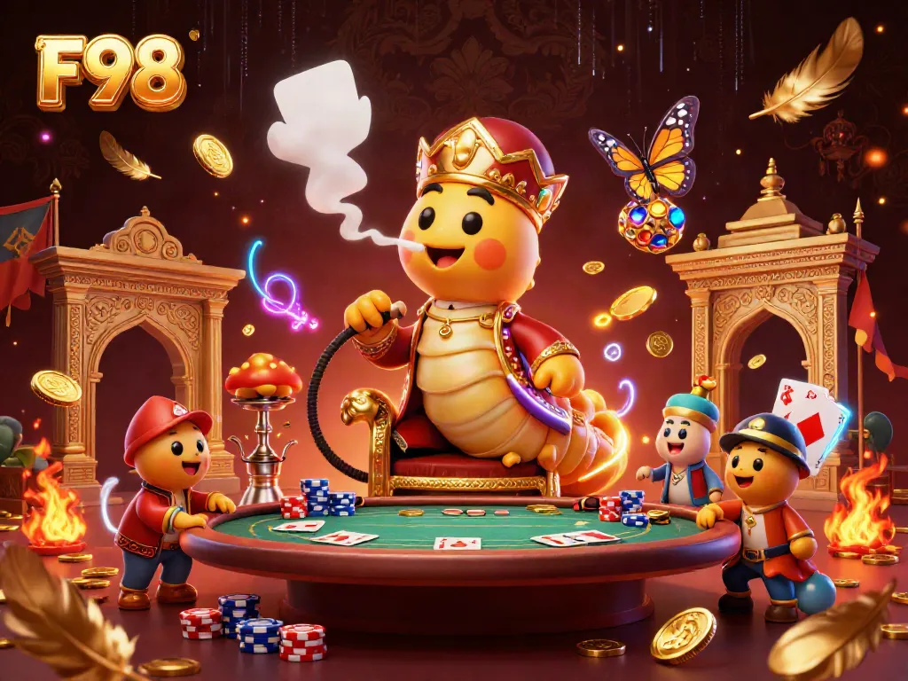 Engaging F98 scene showcasing intricate poker dynamics with cartoon characters.