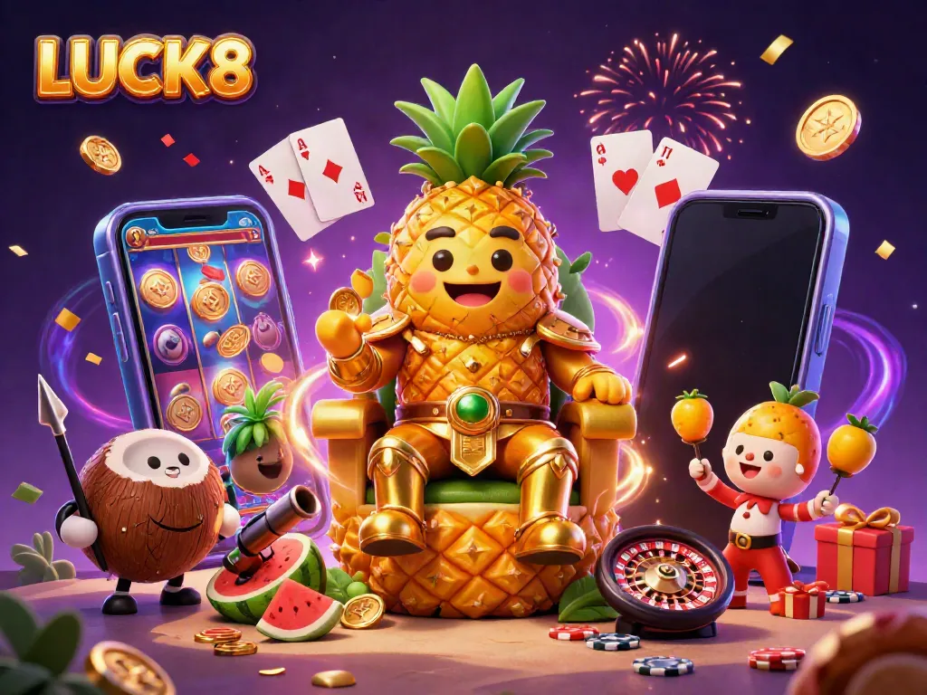 Join the excitement at LUCK8 with a vibrant scene of winning gameplay and celebration.