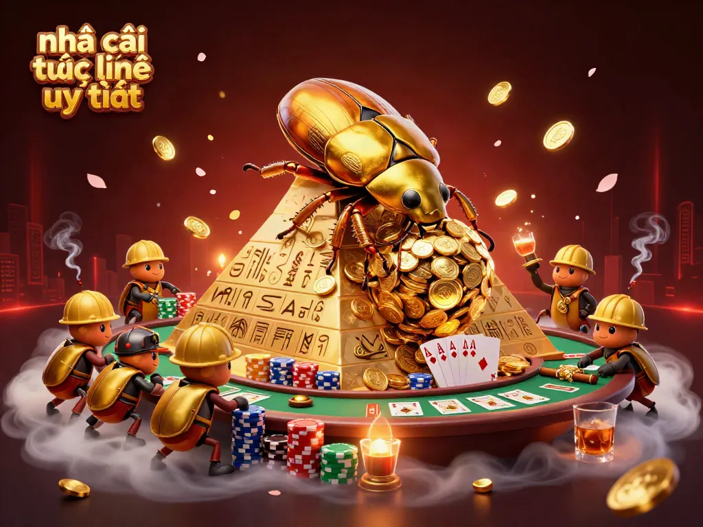 Experience thrilling action at nhà cái trực tuyến uy tín with golden beetles and vibrant casino elements.