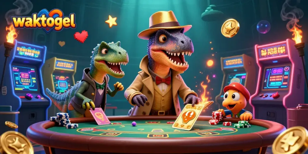 Waktogel menghadirkan permainan menarik dengan velociraptor dan pit boss di kasino yang memikat