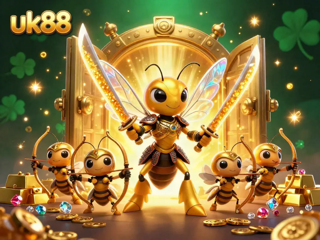 Engage with the vibrant universe of uk88, featuring a powerful samurai hornet and precious treasures in a casino-themed adventure.