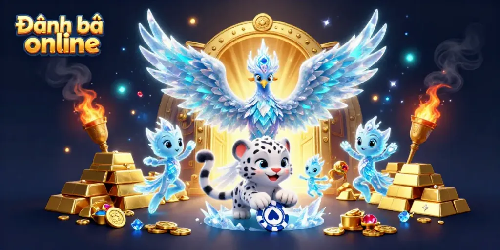 Experience Đánh bài online in a magical 3D world of gaming excitement and treasure.