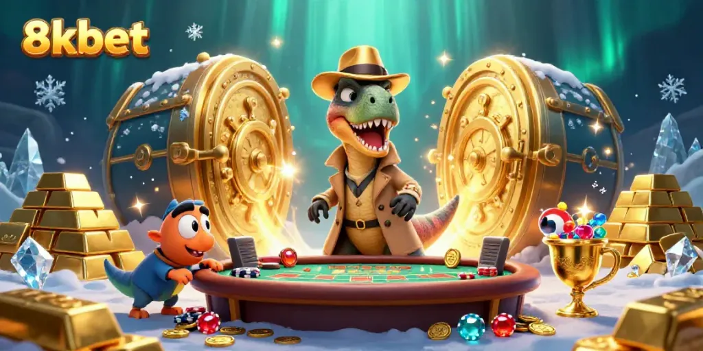 Experience thrilling blackjack gameplay with 8xbet's unique cartoon characters in a rich casino environment