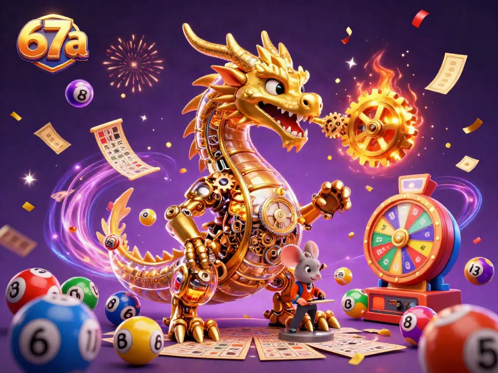 Engage with 67a and experience the thrill of colorful gaming elements in a dynamic casino scene.