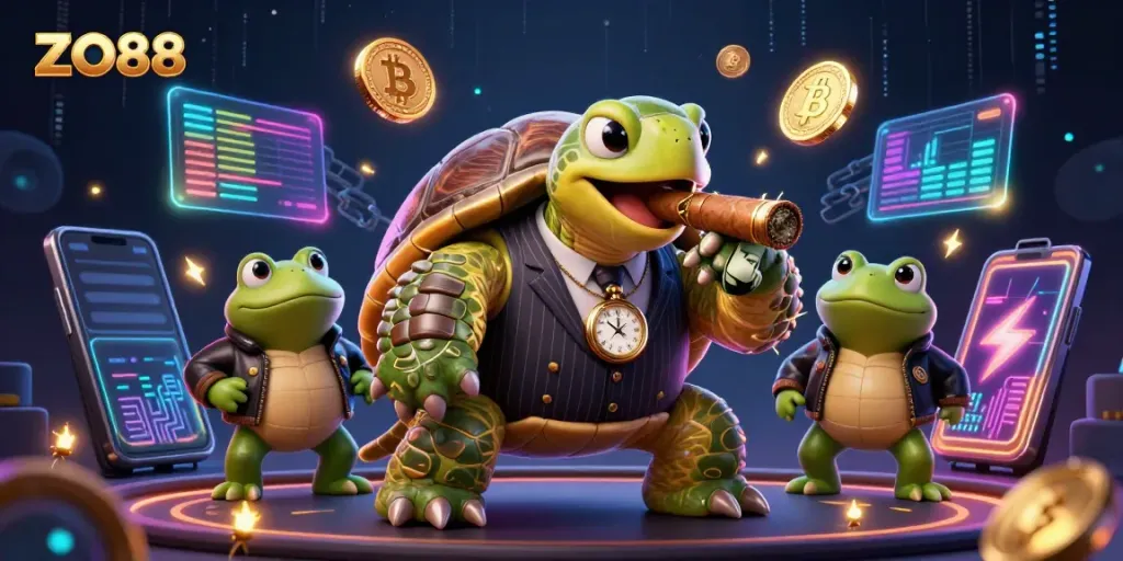 Gamblers experience thrill with ZO88's immersive casino atmosphere featuring mystical creatures.