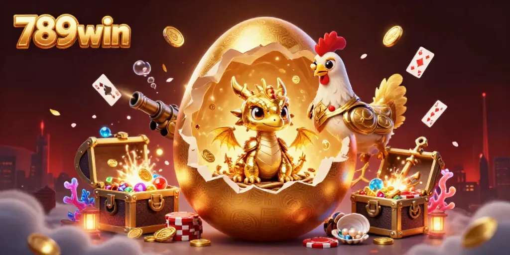 Win big at 789win with a stunning illustration of luck and treasure from the casino world.