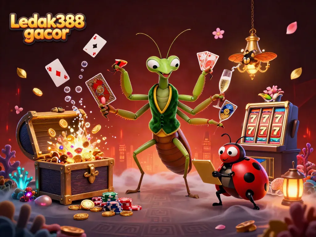 Engage in exciting gaming with Ledak388 gacor featuring vibrant characters and dynamic slot elements.