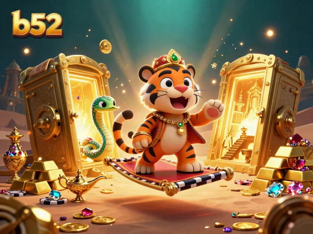 Experience the thrilling b52 casino action as a tiger sultan navigates a magical world of riches and treasures.