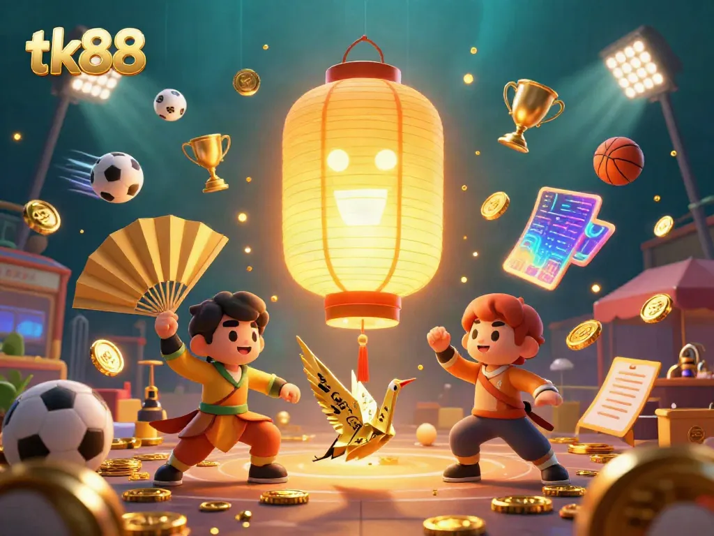 Experience thrilling casino excitement at tk88 with vibrant characters and dynamic betting elements.