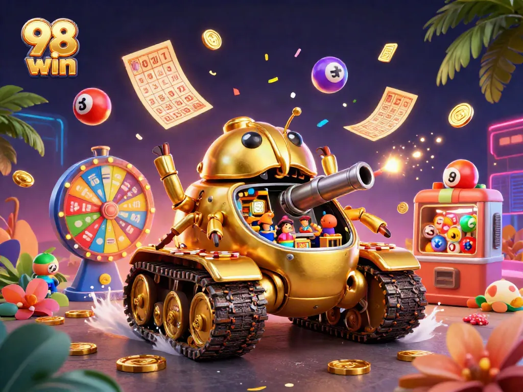 Join the excitement of 98 win as a golden beetle tank with a miniature casino reveals a world of gaming.